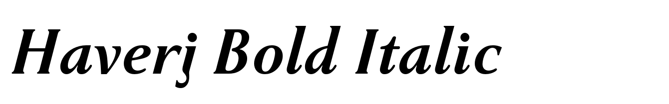 Haverj Bold Italic